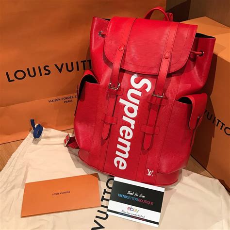 supreme x louis vuitton red bag|Louis Vuitton x Supreme .